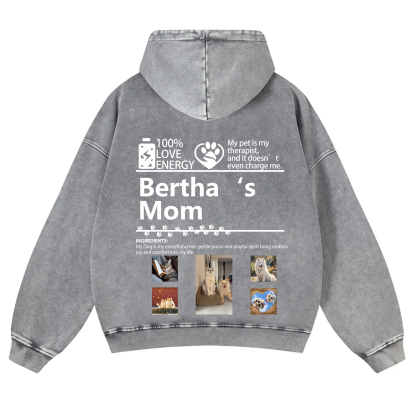 Pets Photos Creative Customized Unisex Washed Hoodie