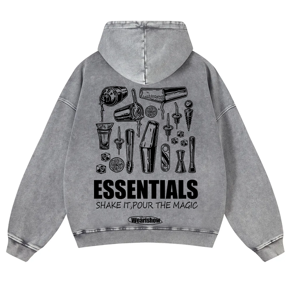Bartender Essentials Washed Hoodie wearishow