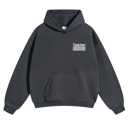 Teacher Unisex Solid Color Hoodie wearishow