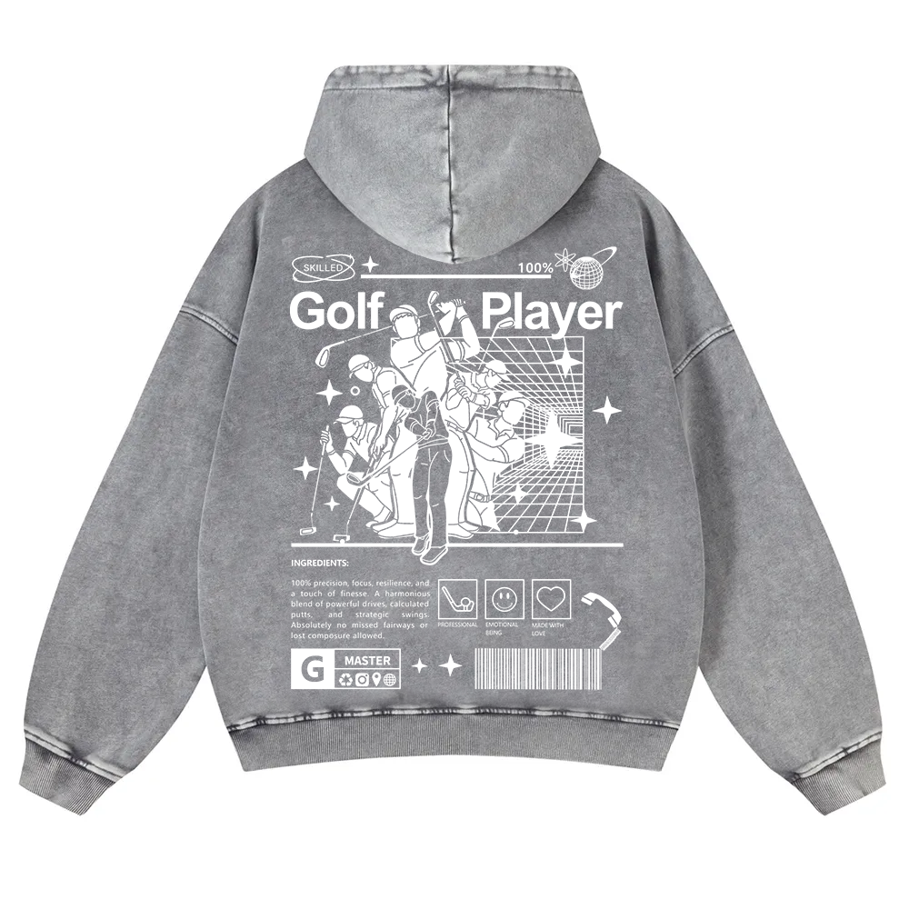 Golf Player Washed Hoodie wearishow