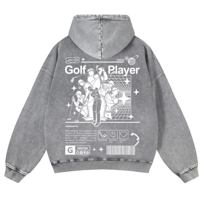 Golf Player Washed Hoodie wearishow