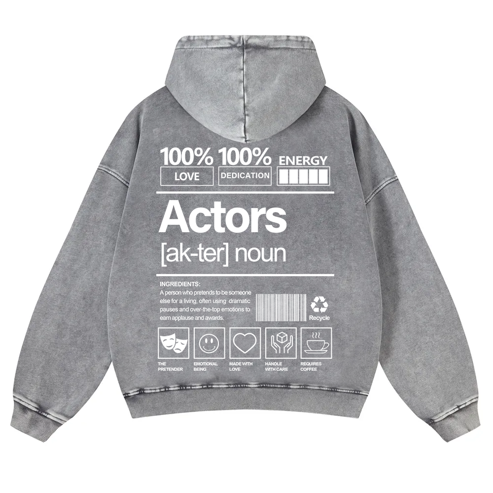 Actors  Washed Hoodie wearishow