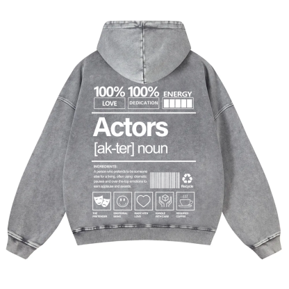 Actors  Washed Hoodie wearishow