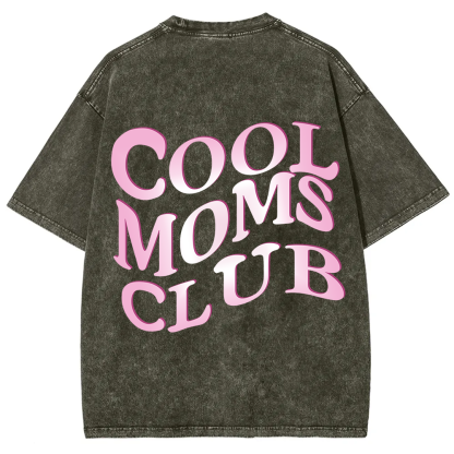 Cool Moms Club Snowflake Vintage Washed T-Shirt