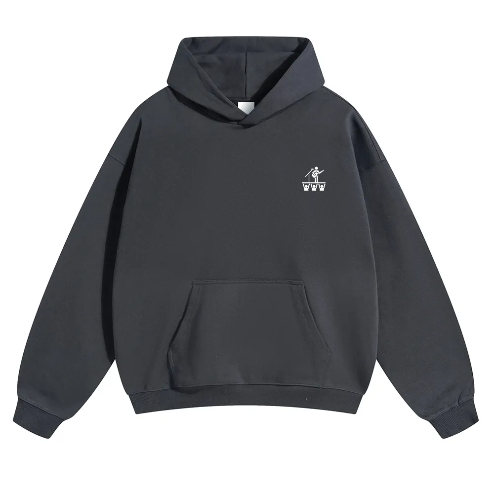 Festival Goer Solid Color Hoodie wearishow