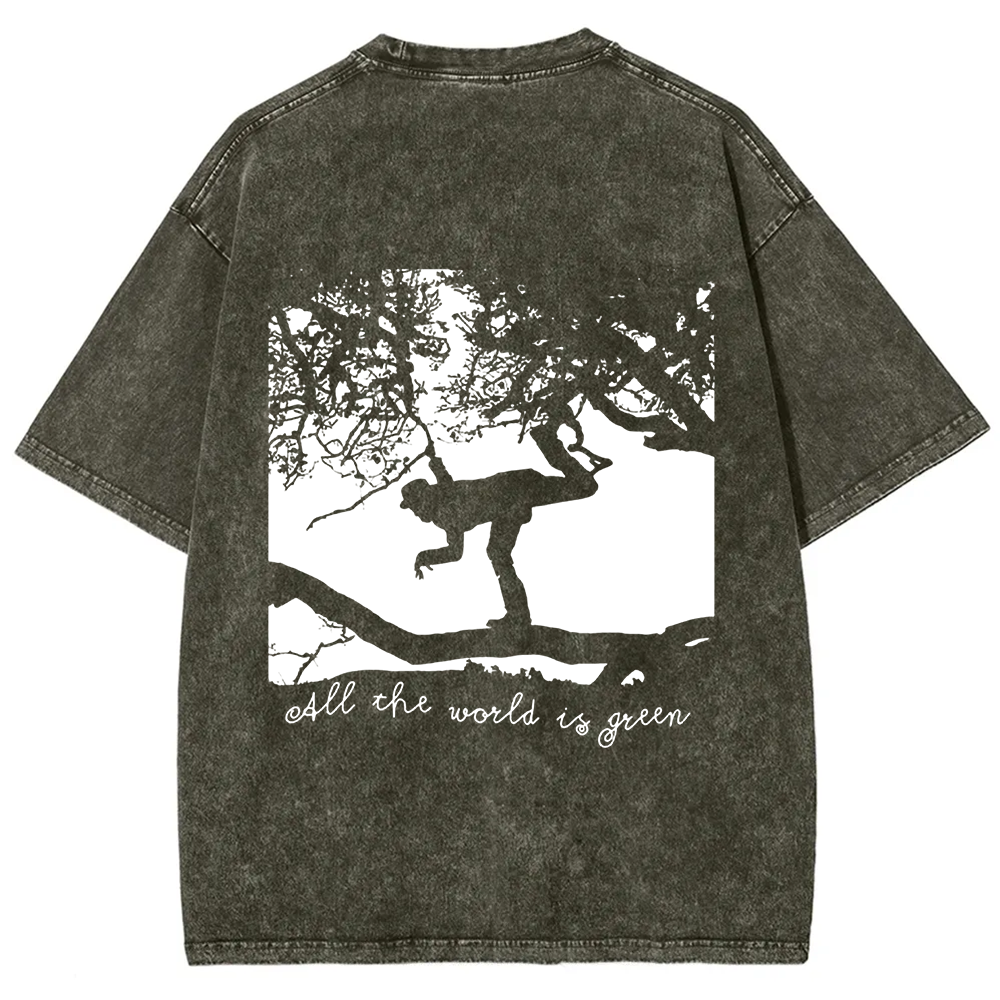 Unisex Vintage  Tom Waits - All the World is Green Music t-Shirt