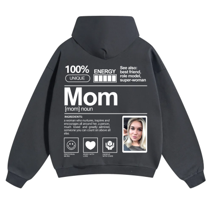 Addcustom Photo Mom Solid Color Hoodie