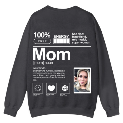 Addcustom  Photo Mom Casual Crewneck Sweatshirt