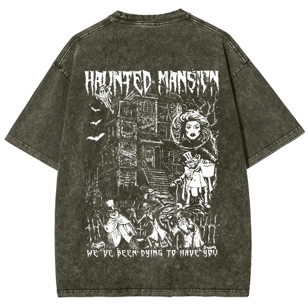 Unisex Vintage  Haunted Mansion Horror Movie t-Shirt