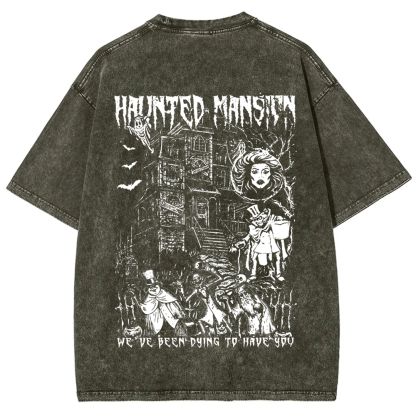 Unisex Vintage  Haunted Mansion Horror Movie t-Shirt