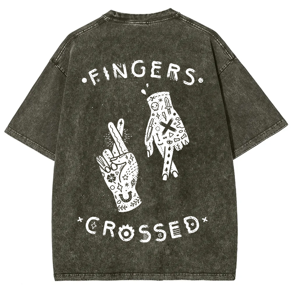 Unisex Vintage Fingers Crossed Music t-Shirt