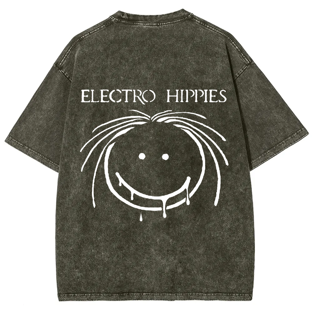 Unisex Vintage Electro Hippies Punk Band  t-Shirt