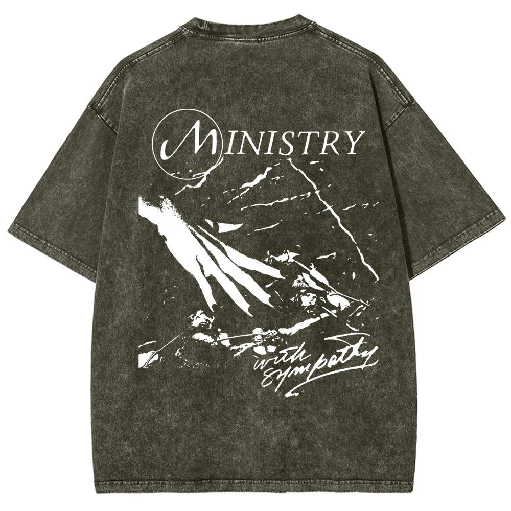 Unisex Vintage  Ministry Band With Sympathy Music   t-Shirt