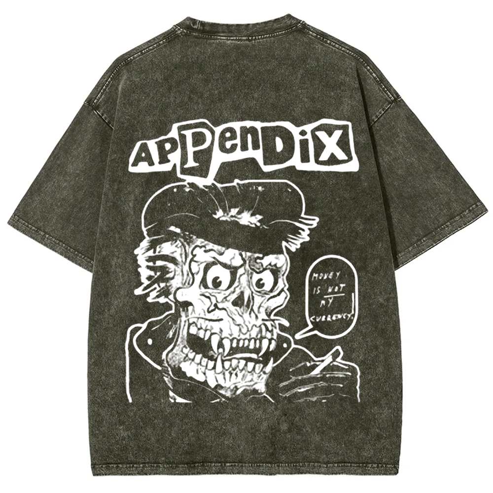 Unisex Vintage Appendix Rock Band  t-Shirt