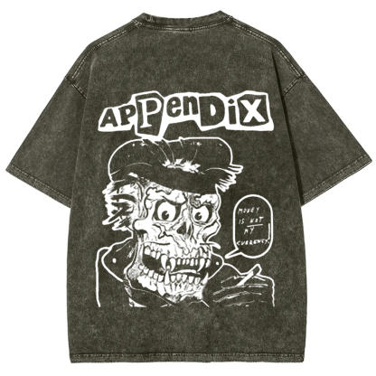 Unisex Vintage Appendix Rock Band  t-Shirt