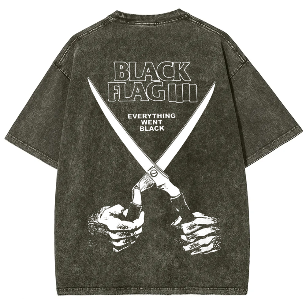 Unisex Vintage Black Flag Rock Band t-Shirt