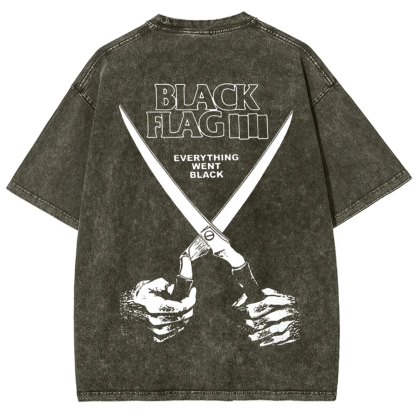 Unisex Vintage Black Flag Rock Band t-Shirt
