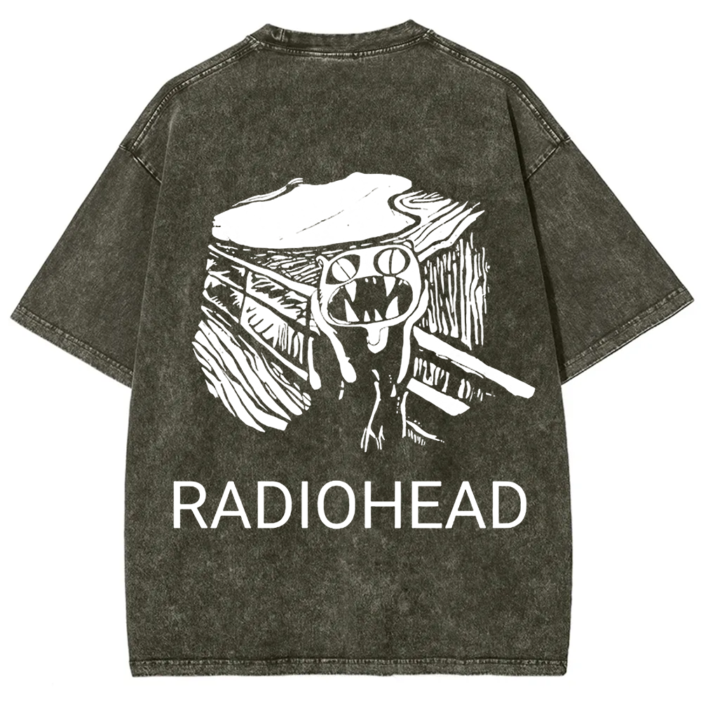 Unisex Vintage  Radiohead Band  t-Shirt