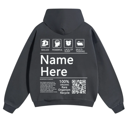 QR Code Customized Unisex Solid Hoodie