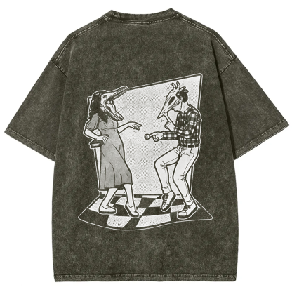 Unisex Vintage Ghost Couple Dance Beetlejuice  t-Shirt