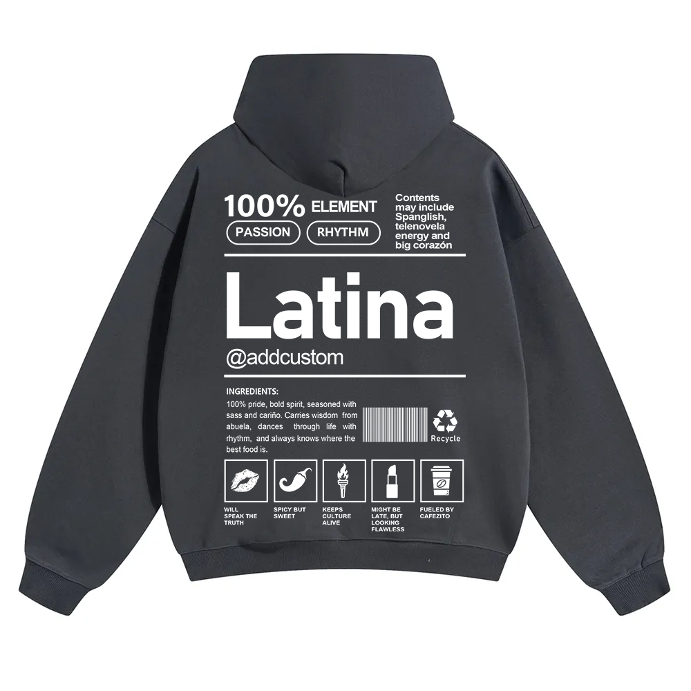 Latina Addcustom Unisex Fit Color Hoodie wearishow