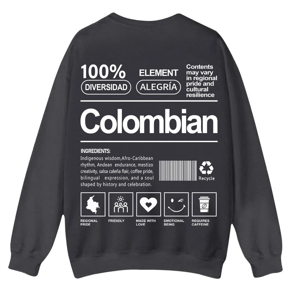 Colombian Unisex Fit  Casual Crewneck Sweatshirt wearishow