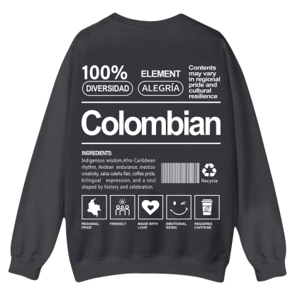 Colombian Unisex Fit  Casual Crewneck Sweatshirt wearishow