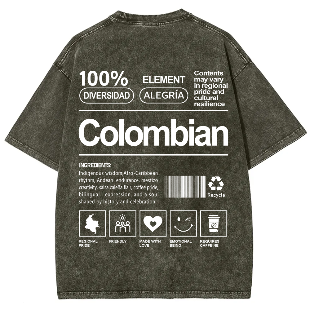 Colombian Unisex Fit  Washed T-Shirt