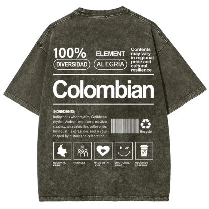 Colombian Unisex Fit  Washed T-Shirt