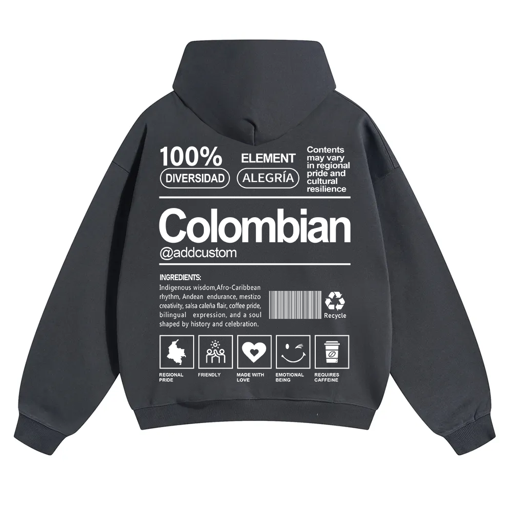 Colombian Addcustom Unisex Fit Color Hoodie wearishow