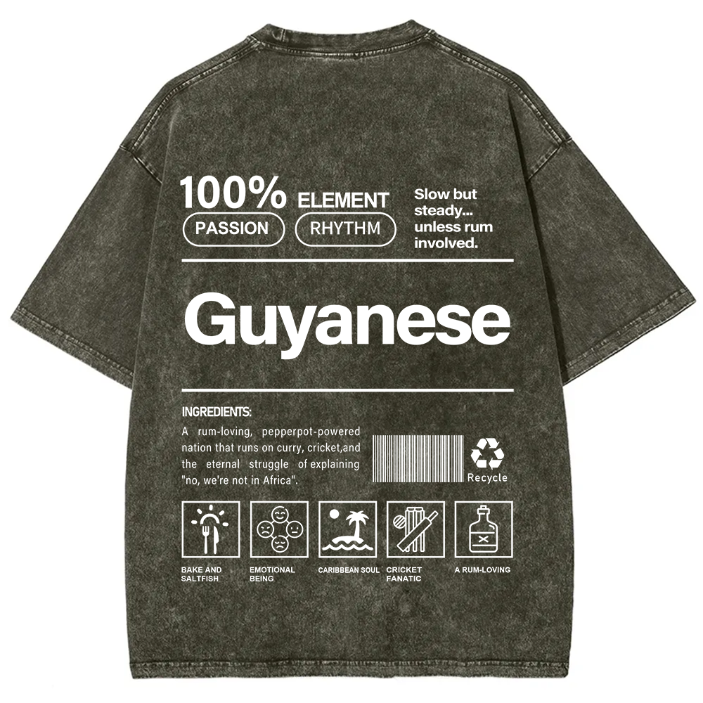 Guyanese Unisex Fit  Washed T-Shirt