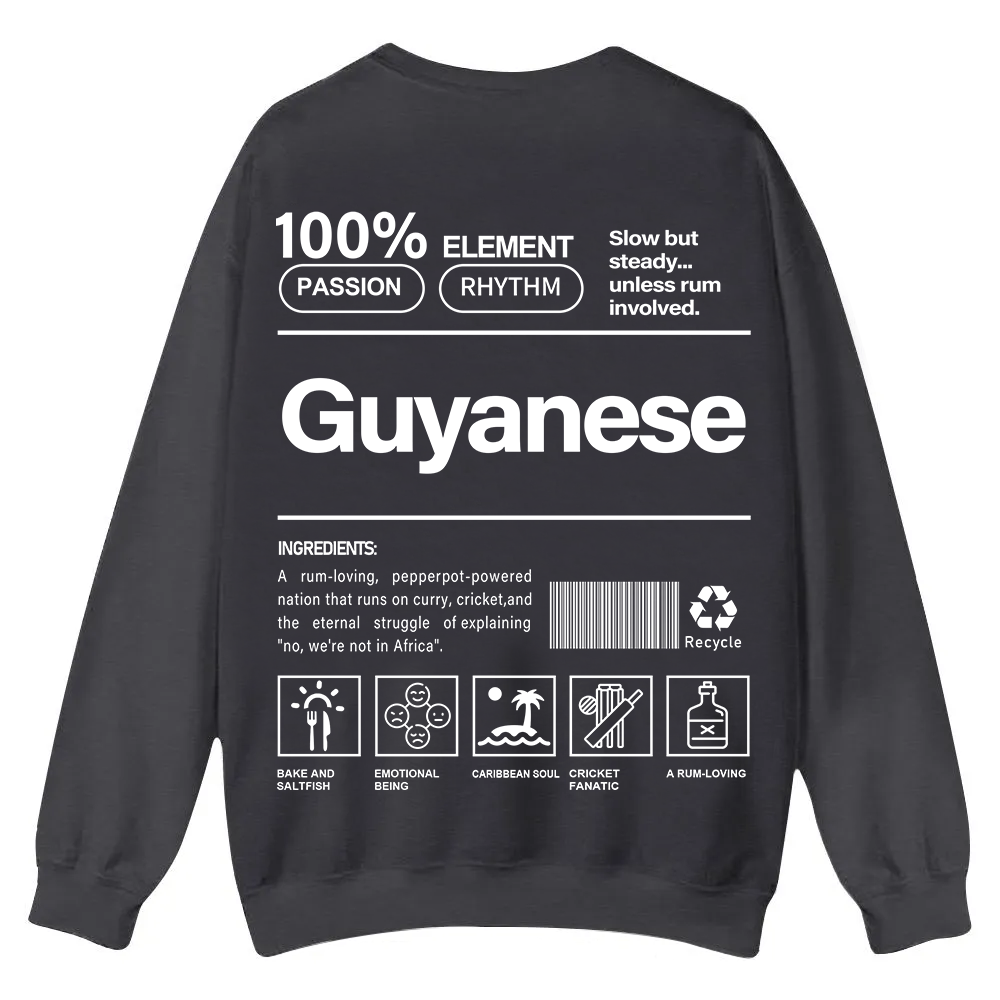 Guyanese Unisex Fit  Casual Crewneck Sweatshirt wearishow