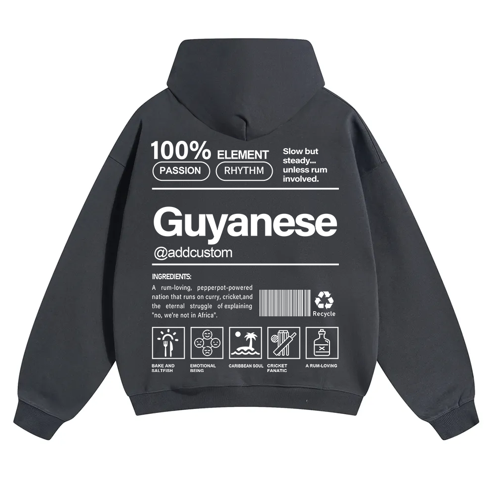 Guyanese Addcustom Unisex Fit Color Hoodie wearishow