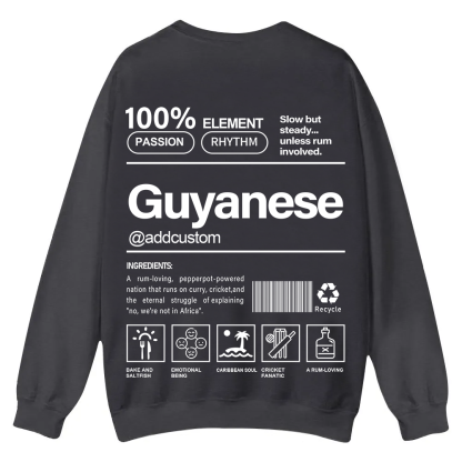 Guyanese Addcustom Unisex Fit  Casual Crewneck Sweatshirt wearishow