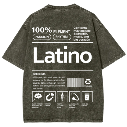 Latino Unisex Fit  Washed T-Shirt