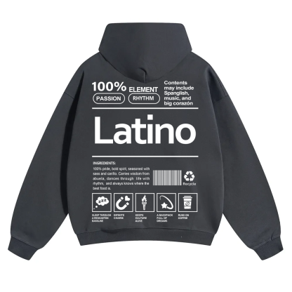 Latino Unisex Fit Color Hoodie wearishow