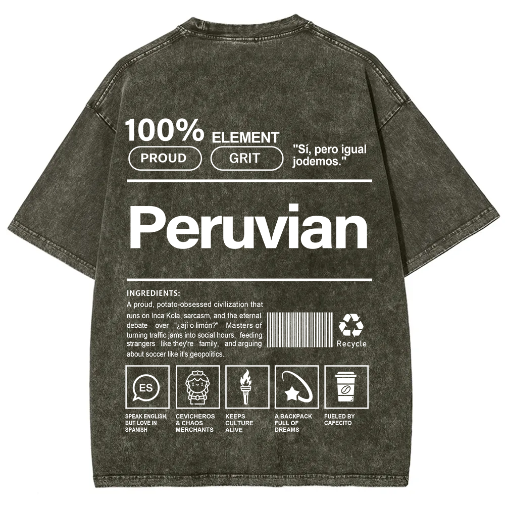 Peruvian Unisex Fit  Washed T-Shirt