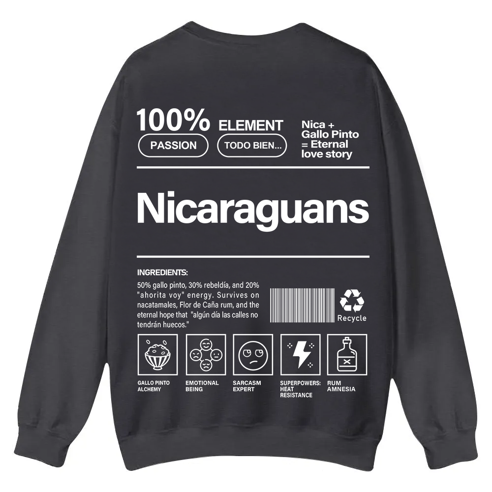 Nicaraguans Unisex Fit  Casual Crewneck Sweatshirt wearishow
