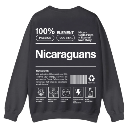 Nicaraguans Unisex Fit  Casual Crewneck Sweatshirt wearishow