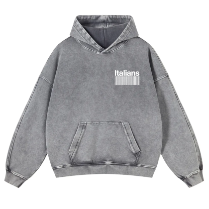 Italians Unisex Fit  Washed Hoodie wearishow