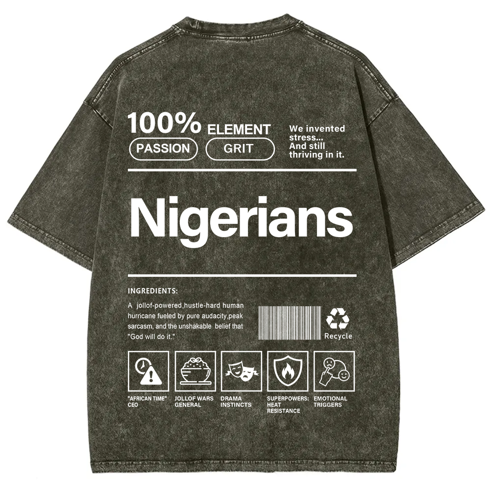 Nigerians Unisex Fit  Washed T-Shirt