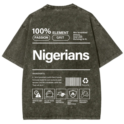 Nigerians Unisex Fit  Washed T-Shirt