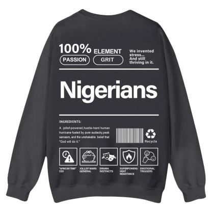 Nigerians Unisex Fit  Casual Crewneck Sweatshirt wearishow
