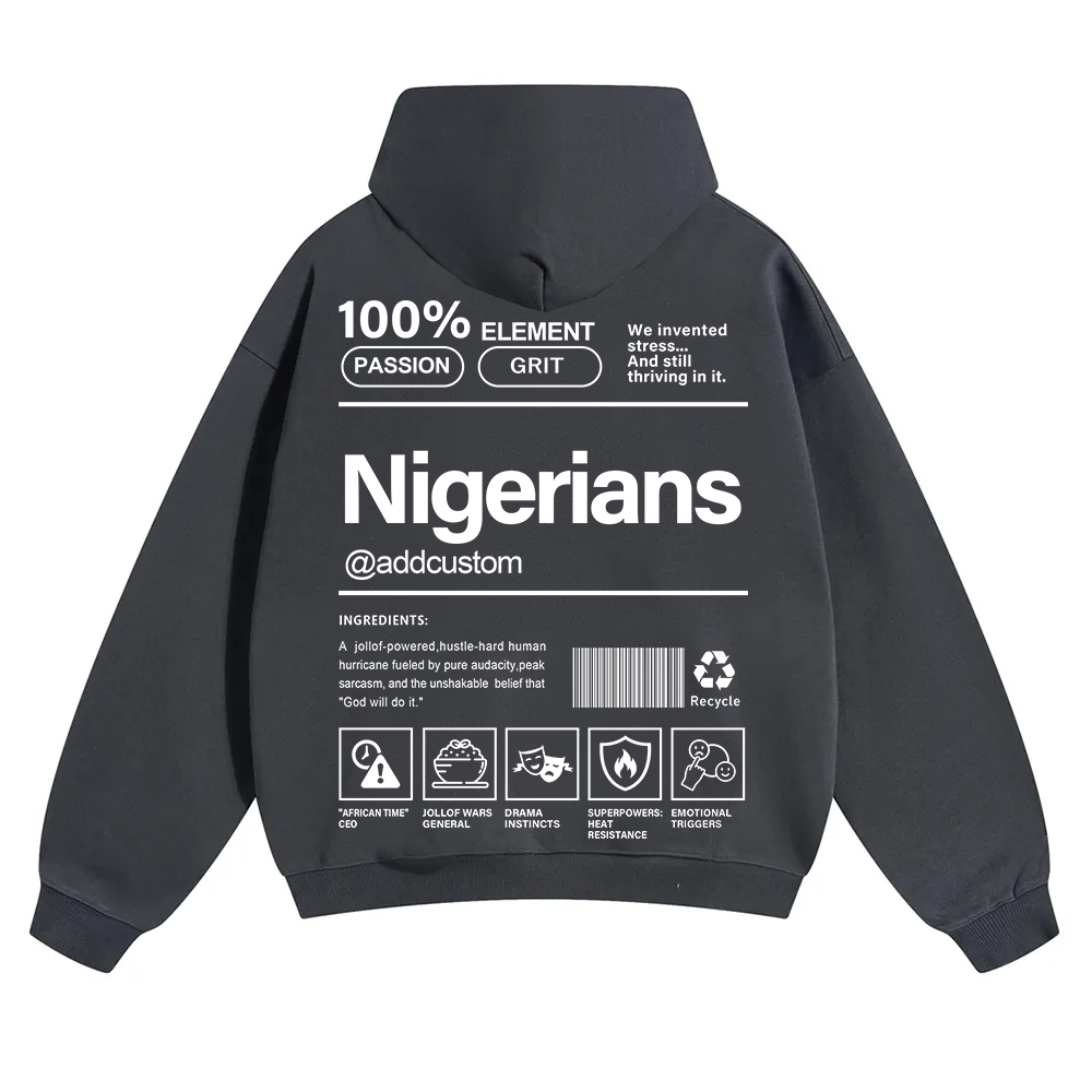 Nigerians Addcustom Unisex Fit Color Hoodie wearishow