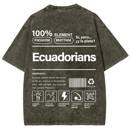 Ecuadorians Unisex Fit  Washed T-Shirt