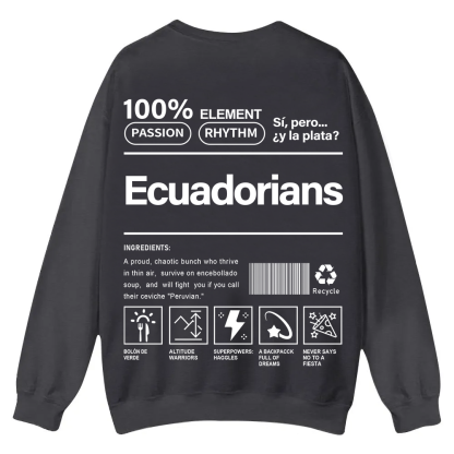 Ecuadorians Unisex Fit  Casual Crewneck Sweatshirt wearishow