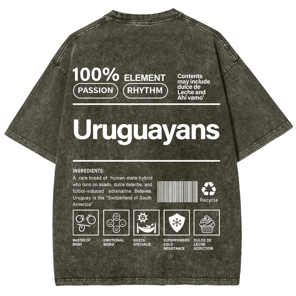 Uruguayans Unisex Fit  Washed T-Shirt