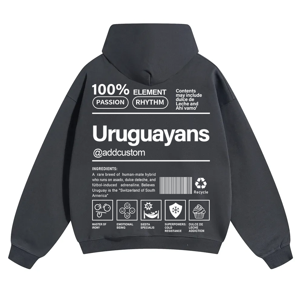 Uruguayans Addcustom Unisex Fit Color Hoodie wearishow