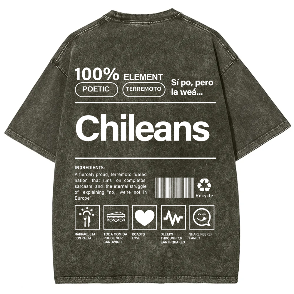 Chileans Unisex Fit  Washed T-Shirt