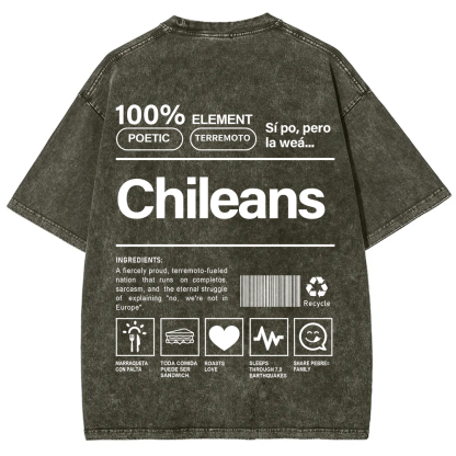 Chileans Unisex Fit  Washed T-Shirt